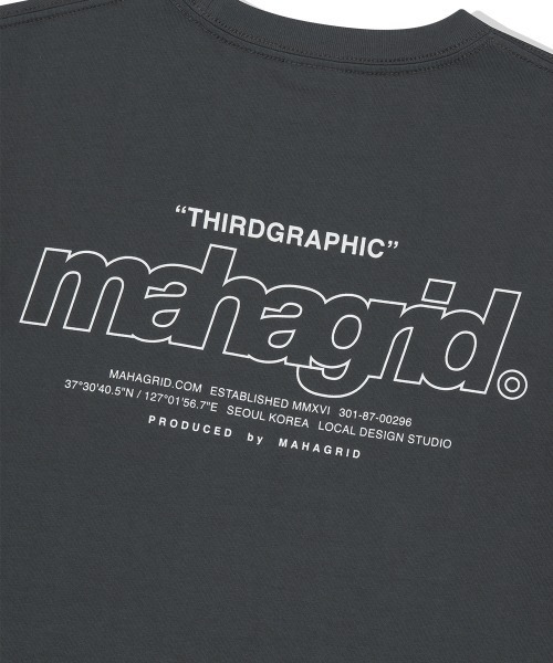 MAHAGRID(マハグリッド)の「『mahagrid/マハグリッド』BACK THIRD LOGO TEE /バックサードロゴ Tシャツ(Tシャツ/カットソー・メンズ・チャコールグレー/ブルー/ブラック/ホワイト・S/M/L/XL)」の10枚目の写真