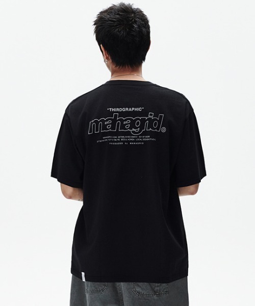 MAHAGRID(マハグリッド)の「『mahagrid/マハグリッド』BACK THIRD LOGO TEE /バックサードロゴ Tシャツ(Tシャツ/カットソー・メンズ・チャコールグレー/ブルー/ブラック/ホワイト・S/M/L/XL)」の15枚目の写真