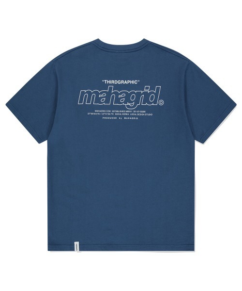 MAHAGRID(マハグリッド)の「『mahagrid/マハグリッド』BACK THIRD LOGO TEE /バックサードロゴ Tシャツ(Tシャツ/カットソー・メンズ・チャコールグレー/ブルー/ブラック/ホワイト・S/M/L/XL)」の16枚目の写真