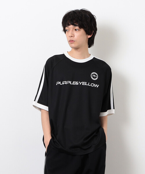 Purple&Yellow(パープルアンドイエロー)の「メッシュラグランゲームTシャツ(Tシャツ/カットソー・メンズ・ブラック/ホワイト・MEDIUM/SMALL/LARGE)」の13枚目の写真