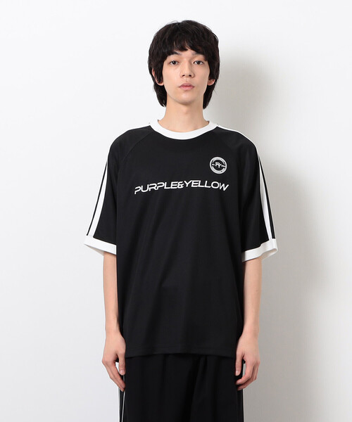 Purple&Yellow(パープルアンドイエロー)の「メッシュラグランゲームTシャツ(Tシャツ/カットソー・メンズ・ブラック/ホワイト・MEDIUM/SMALL/LARGE)」の18枚目の写真