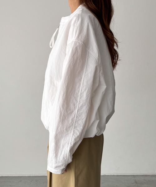 CANAL JEAN(キャナルジーン)の「El mar ノーカラーナイロンブルゾン(ブルゾン・レディース・ホワイト/ベージュ・ONE SIZE)」の10枚目の写真