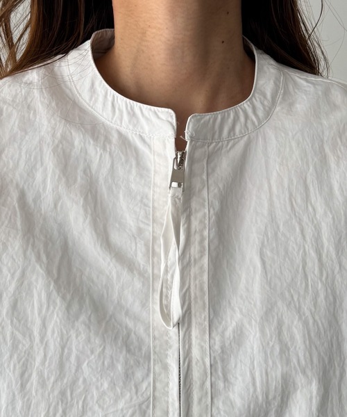 CANAL JEAN(キャナルジーン)の「El mar ノーカラーナイロンブルゾン(ブルゾン・レディース・ホワイト/ベージュ・ONE SIZE)」の12枚目の写真