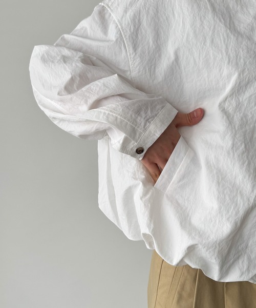 CANAL JEAN(キャナルジーン)の「El mar ノーカラーナイロンブルゾン(ブルゾン・レディース・ホワイト/ベージュ・ONE SIZE)」の13枚目の写真