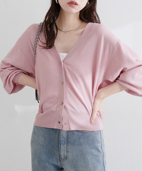 natural couture（ナチュラルクチュール）の「UV・接触冷感ハトメバーカーデ（カーディガン/ボレロ・レディース・オフホワイト/ブルー/グレイッシュベージュ/ブラック/パープル/ミント/イエロー/ピンク・FREE）」の8枚目の写真