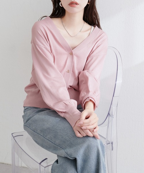 natural couture（ナチュラルクチュール）の「UV・接触冷感ハトメバーカーデ（カーディガン/ボレロ・レディース・オフホワイト/ブルー/グレイッシュベージュ/ブラック/パープル/ミント/イエロー/ピンク・FREE）」の15枚目の写真