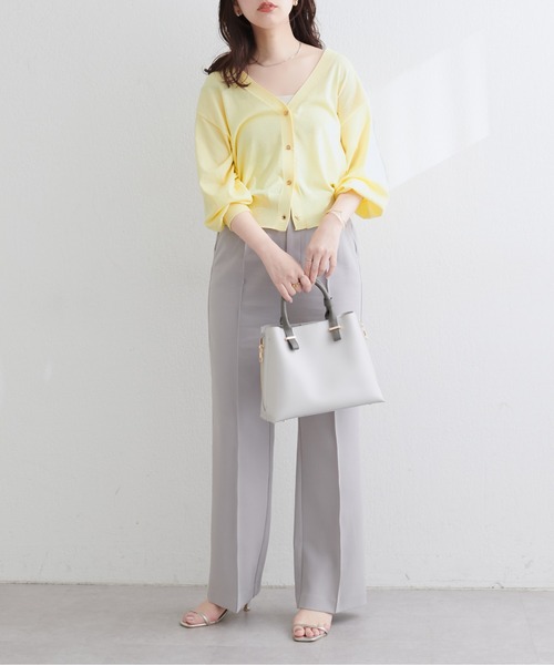 natural couture（ナチュラルクチュール）の「UV・接触冷感ハトメバーカーデ（カーディガン/ボレロ・レディース・オフホワイト/ブルー/グレイッシュベージュ/ブラック/パープル/ミント/イエロー/ピンク・FREE）」の11枚目の写真