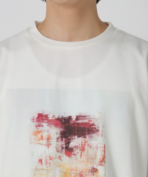 LAKOLE（ラコレ）の「アートペイントプリントT / 283520（Tシャツ/カットソー・メンズ・ホワイト/ブルー/チャコール・X-LARGE/LARGE/MEDIUM）」の8枚目の写真