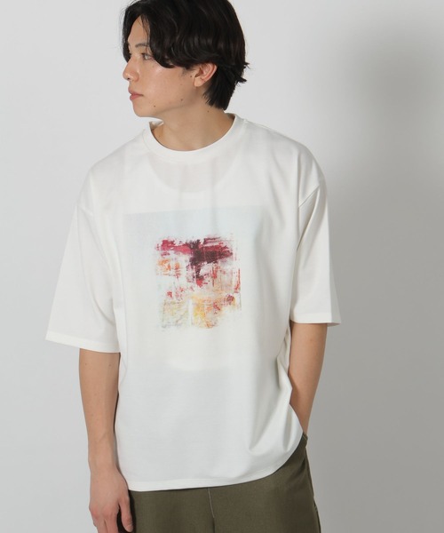 LAKOLE（ラコレ）の「アートペイントプリントT / 283520（Tシャツ/カットソー・メンズ・ホワイト/ブルー/チャコール・X-LARGE/LARGE/MEDIUM）」の19枚目の写真