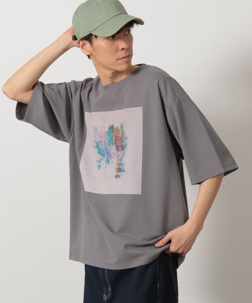 LAKOLE（ラコレ）の「アートペイントプリントT / 283520（Tシャツ/カットソー・メンズ・ホワイト/ブルー/チャコール・X-LARGE/LARGE/MEDIUM）」の20枚目の写真