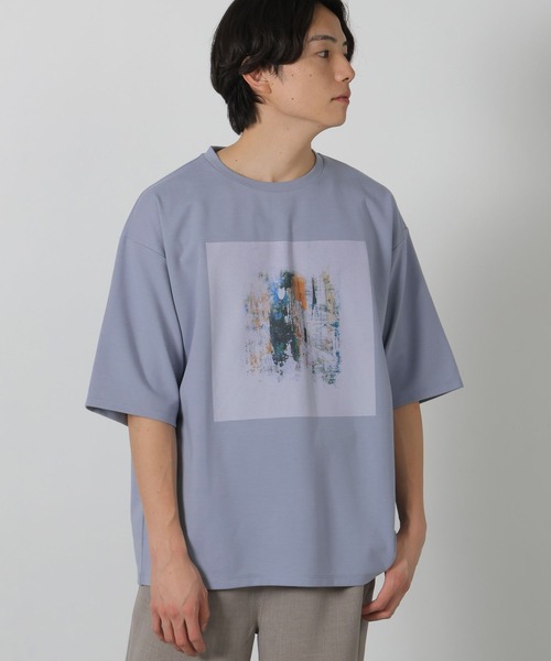 LAKOLE（ラコレ）の「アートペイントプリントT / 283520（Tシャツ/カットソー・メンズ・ホワイト/ブルー/チャコール・X-LARGE/LARGE/MEDIUM）」の21枚目の写真