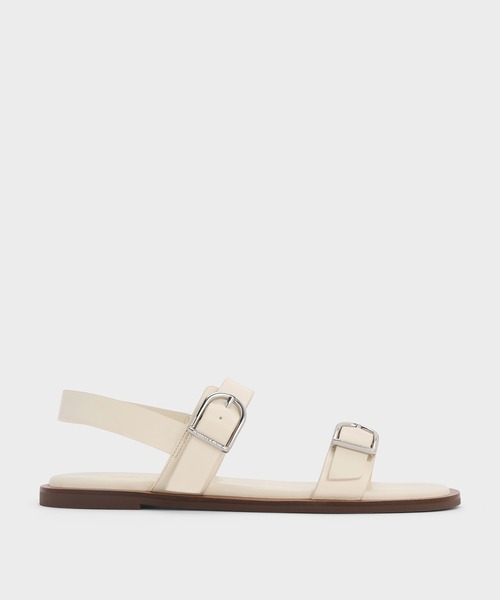 CHARLES & KEITH(チャールズ & キース)の「ダブルバックルストラップ スリングバックサンダル(サンダル・レディース・クリーム/ブラウン・23cm/22.5cm/26.5cm/25.5cm/25cm/24.5cm/23.5cm)」の13枚目の写真