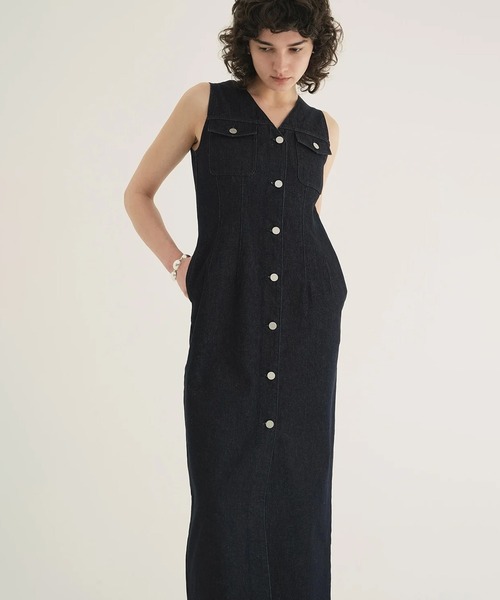 誕生日プレゼント SLEEVELESS LADY DENIM ONEPIECE（ワンピース）｜CLANE（クラネ ワンピース