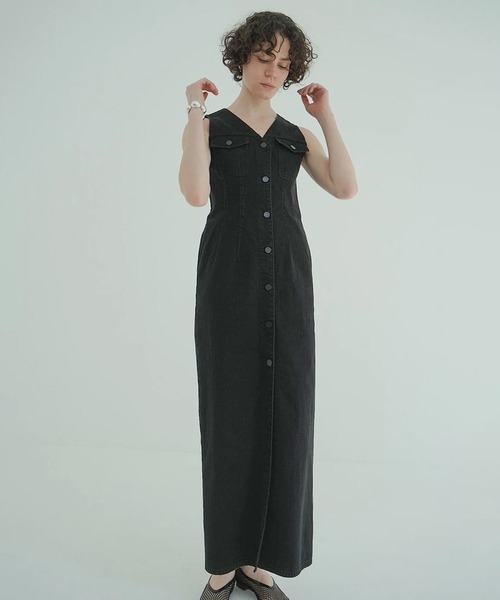 DESCENTE ♡ワンピース セール】SLEEVELESS LADY DENIM ONEPIECE（ワンピース）｜CLANE