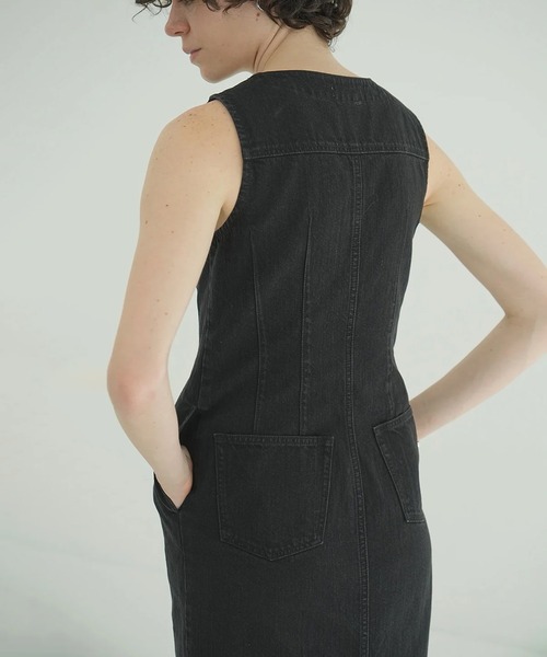 ワンピース CLANE SLEEVELESS LADY DENIM ONEPIECE CLANE ワンピース