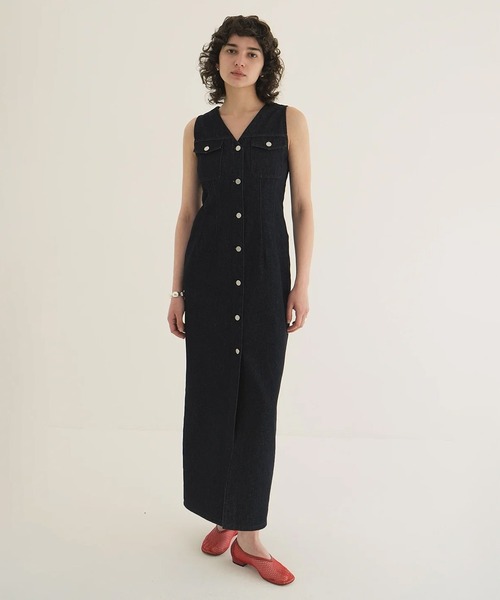DESCENTE ♡ワンピース セール】SLEEVELESS LADY DENIM ONEPIECE（ワンピース）｜CLANE