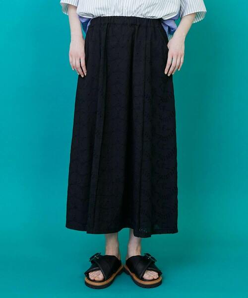 FRAPBOIS（フラボア）の「レレースカート（スカート・レディース・ブラック/ベージュ・1）」の2枚目の写真