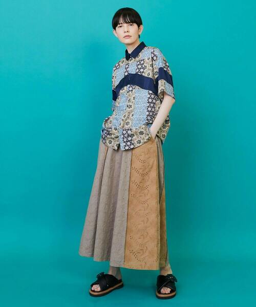 FRAPBOIS（フラボア）の「レレースカート（スカート・レディース・ブラック/ベージュ・1）」の18枚目の写真