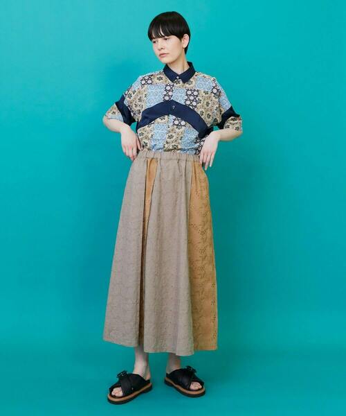 FRAPBOIS（フラボア）の「レレースカート（スカート・レディース・ブラック/ベージュ・1）」の15枚目の写真