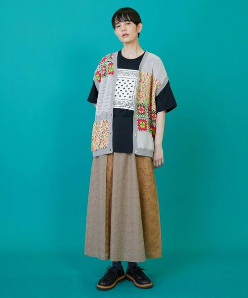 FRAPBOIS（フラボア）の「レレースカート（スカート・レディース・ブラック/ベージュ・1）」の14枚目の写真