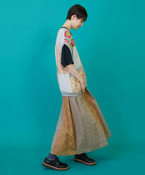 FRAPBOIS（フラボア）の「レレースカート（スカート・レディース・ブラック/ベージュ・1）」の11枚目の写真