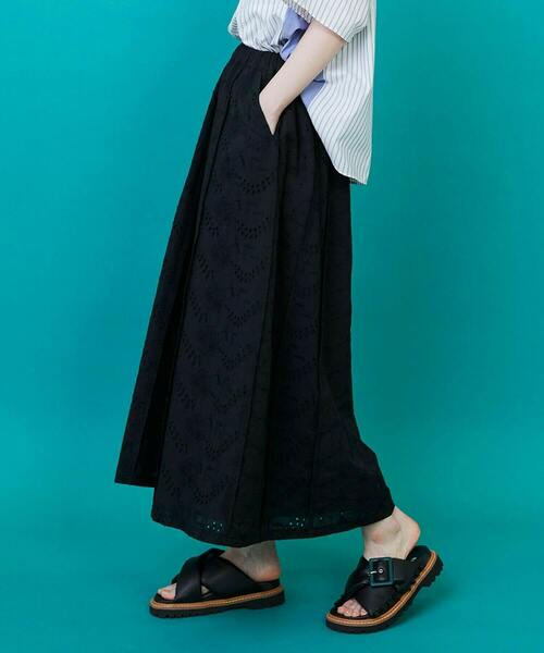 FRAPBOIS（フラボア）の「レレースカート（スカート・レディース・ブラック/ベージュ・1）」の10枚目の写真