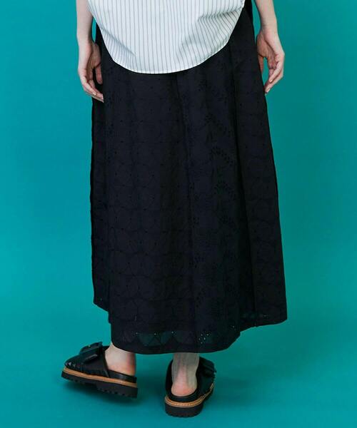 FRAPBOIS（フラボア）の「レレースカート（スカート・レディース・ブラック/ベージュ・1）」の9枚目の写真