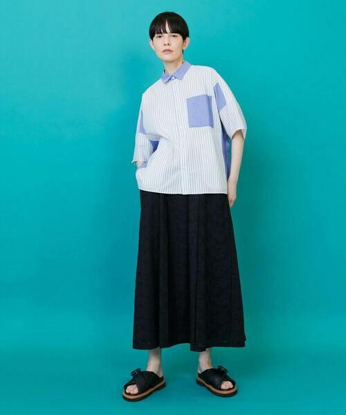 FRAPBOIS（フラボア）の「レレースカート（スカート・レディース・ブラック/ベージュ・1）」の6枚目の写真