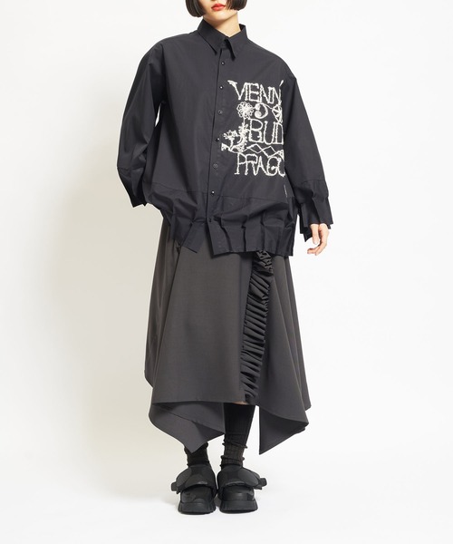 セール】キャピタル刺繍 タックシャツ（シャツ/ブラウス）｜gomme