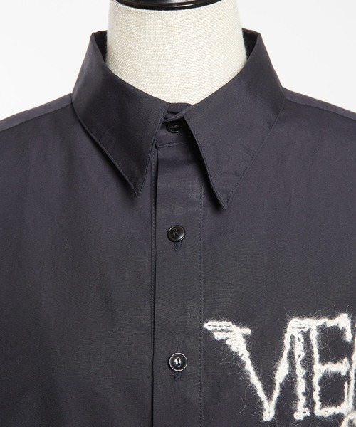 gomme（ゴム）の「キャピタル刺繍　タックシャツ（シャツ/ブラウス・レディース・ブラック/ネイビー・MEDIUM）」の13枚目の写真