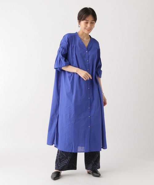 HOUSE OF LOTUS コットンボイルタックギャザーワンピース セール】 コットンボイルタックギャザーワンピース （ワンピース