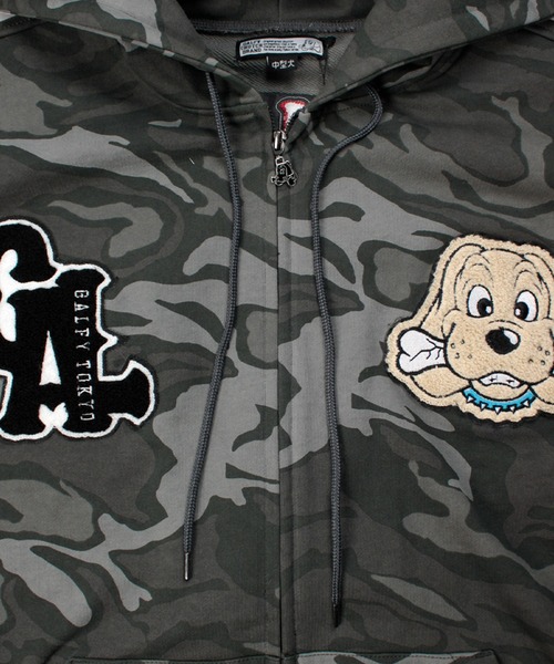 GALFY（ガルフィー）の「【GALFY/ガルフィー】復活わんわん大学パーカー（パーカー・メンズ・ブラック/オフホワイト/カモフラージュ・XL/L）」の17枚目の写真