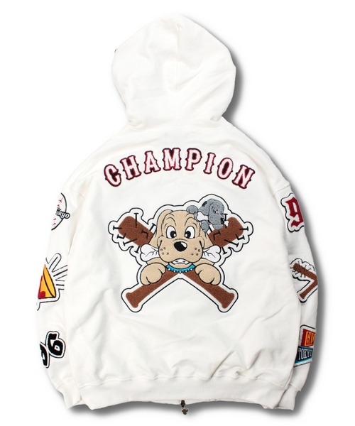 GALFY（ガルフィー）の「【GALFY/ガルフィー】復活わんわん大学パーカー（パーカー・メンズ・ブラック/オフホワイト/カモフラージュ・XL/L）」の13枚目の写真