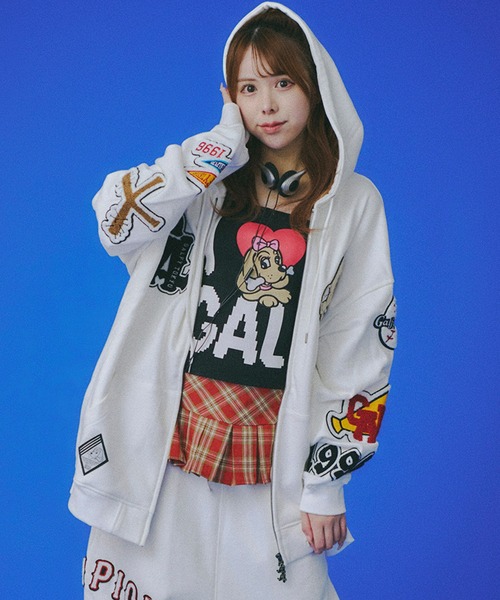 GALFY（ガルフィー）の「【GALFY/ガルフィー】復活わんわん大学パーカー（パーカー・メンズ・ブラック/オフホワイト/カモフラージュ・XL/L）」の7枚目の写真