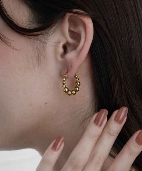 セール】金属アレルギー対応 ミニボールフープピアス（ピアス