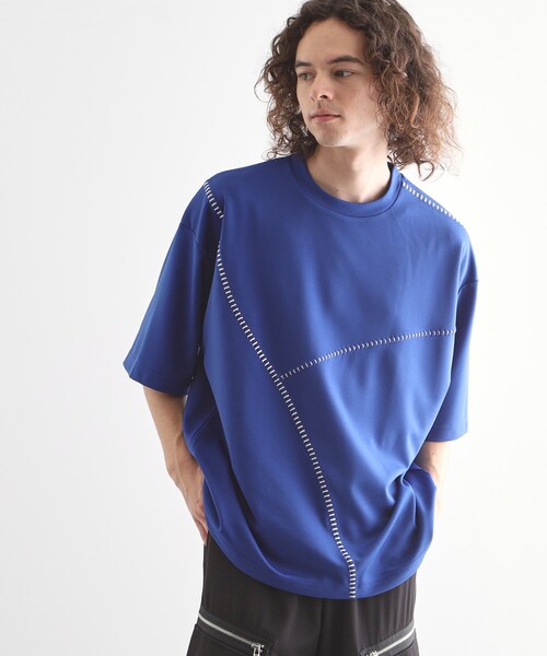 tk.TAKEO KIKUCHI（ティーケータケオキクチ）の「ハンドステッチスイッチカットソー（Tシャツ/カットソー・メンズ・ホワイト/ブルー/ブラック・02/03）」の13枚目の写真