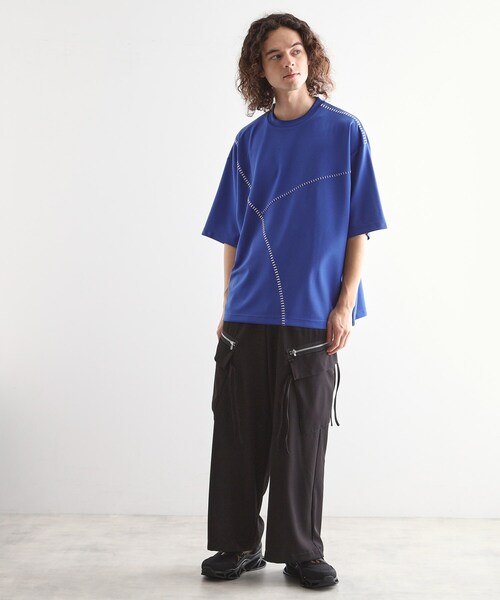 tk.TAKEO KIKUCHI（ティーケータケオキクチ）の「ハンドステッチスイッチカットソー（Tシャツ/カットソー・メンズ・ホワイト/ブルー/ブラック・02/03）」の15枚目の写真