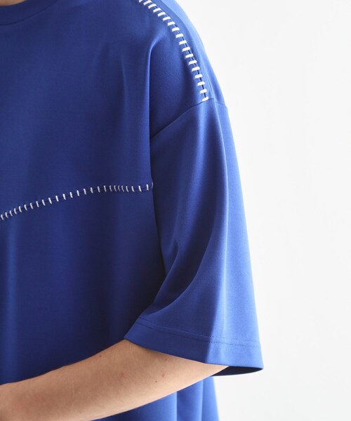 tk.TAKEO KIKUCHI（ティーケータケオキクチ）の「ハンドステッチスイッチカットソー（Tシャツ/カットソー・メンズ・ホワイト/ブルー/ブラック・02/03）」の21枚目の写真