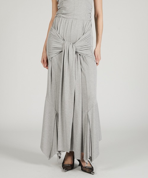 PRANK PROJECT（プランクプロジェクト）の「ジャージータイスカート / Jersey Tie Skirt（スカート・レディース・チャコールグレー/グレー・36/38）」の11枚目の写真