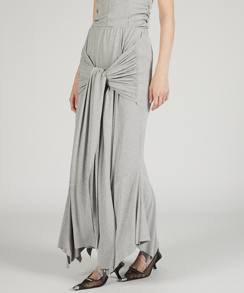PRANK PROJECT（プランクプロジェクト）の「ジャージータイスカート / Jersey Tie Skirt（スカート・レディース・チャコールグレー/グレー・36/38）」の12枚目の写真