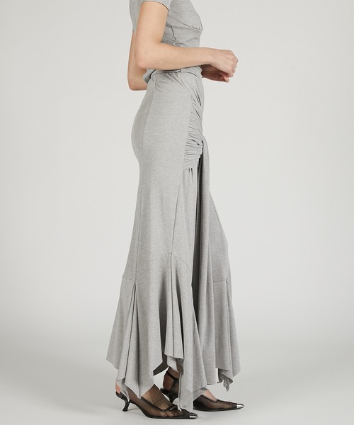PRANK PROJECT（プランクプロジェクト）の「ジャージータイスカート / Jersey Tie Skirt（スカート・レディース・チャコールグレー/グレー・36/38）」の14枚目の写真