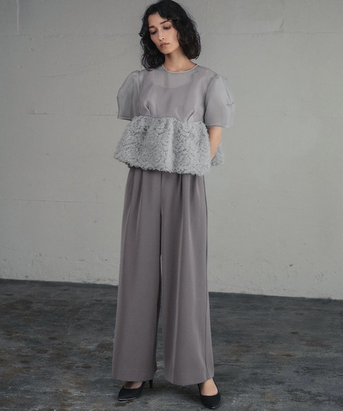 スウェルぺプラム セットアップ パンツドレス オールインワン 2点