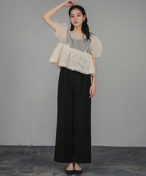 スウェルぺプラム セットアップ パンツドレス オールインワン 2点