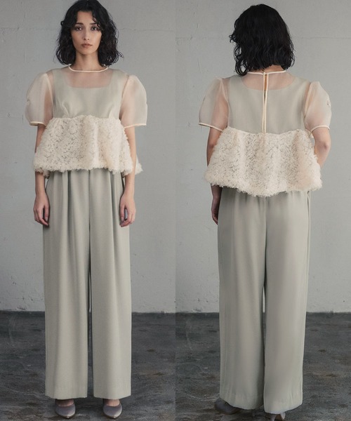 スウェルぺプラム セットアップ パンツドレス オールインワン 2点