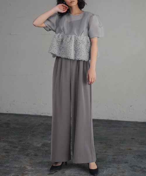 スウェルぺプラムセットアップパンツドレス スウェルぺプラムセットアップパンツドレス / swell peplum set
