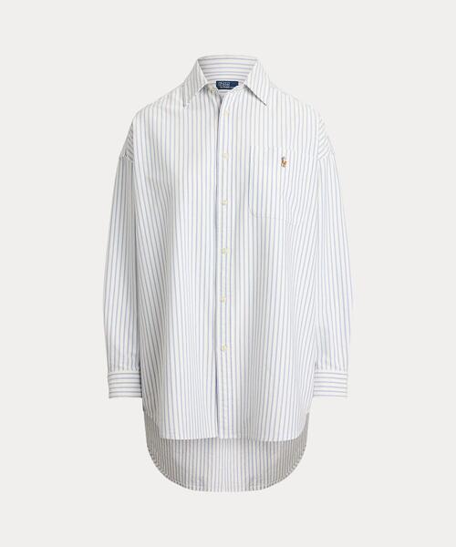 新品未使用PoloRalphLauren白ビッグコットンオックスフォードシャツM セール】ビッグ コットン オックスフォード シャツ（シャツ/ブラウス