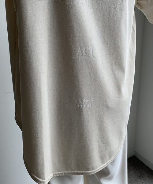 DouDou(ドゥドゥ)の「【WEB限定】HUMAN ARE TINY 半袖TEE(Tシャツ/カットソー・レディース・ブラック/ベージュ/ホワイト・FREE)」の17枚目の写真