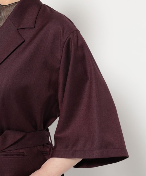 HARE(ハレ)の「ビッグテーラードジャケット(HARE)(テーラードジャケット・レディース・グレー/ワインレッド・FREE)」の7枚目の写真