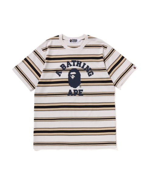 NEW★【A BATHING APE】COLLEGE STRIPE TEE Tシャツ COLLEGE STRIPE TEE(Tシャツ/カットソー)|A BATHING APE(ア