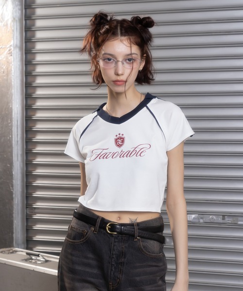 ACLENT(アクレント)の「コンパクトユニフォームT(Tシャツ/カットソー・レディース・マルチ/ブラック/ホワイト/レッド・FREE)」の20枚目の写真
